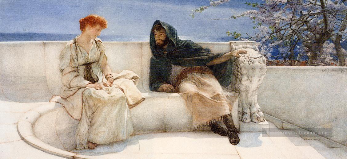 Une déclaration romantique Sir Lawrence Alma Tadema Peintures à l'huile